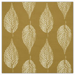 Beech Leaf Chalk Print, Mustard Yellow / Gold Fabric