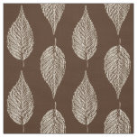 Beech Leaf Chalk Print, Taupe Tan and Cream Fabric
