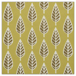 Beech leaf pattern - Camel tan and brown Fabric