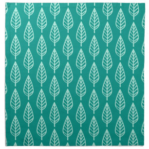 Beech leaf pattern - Peacock and aqua Cloth Napkin