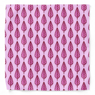 Beech leaf pattern - pink and burgundy bandana