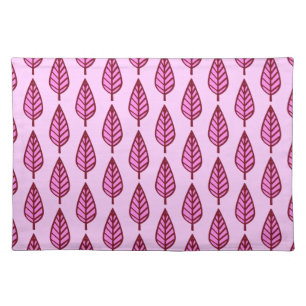 Beech leaf pattern - pink and burgundy placemat