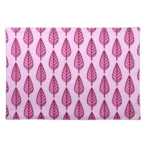 Beech leaf pattern _ pink and burgundy placemat
