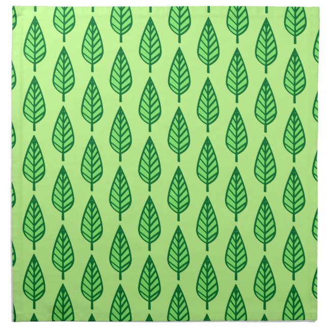 Beech leaf pattern - shades of green napkin (Front)