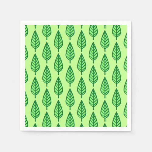 Beech leaf pattern _ shades of green paper napkins