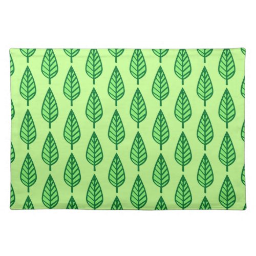 Beech leaf pattern _ shades of green placemat