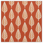 Beech leaf pattern - Shades of mandarin orange Fabric