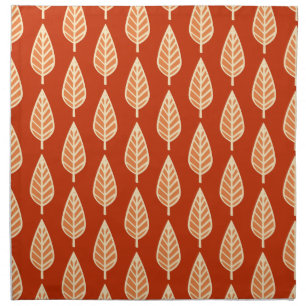 Beech leaf pattern - Shades of mandarin orange Napkin