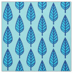 Beech leaf pattern - Shades of sky blue Fabric