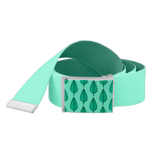 Beech leaf pattern - Turquoise and aqua Belt