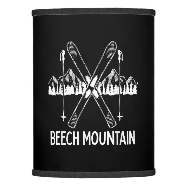 Beech Mountain North Carolina NC Retro Skiing Lamp Shade (Front)