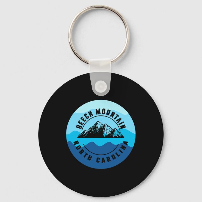 Beech Mountain North Carolina Skiing Snowboarding  Keychain (Front)