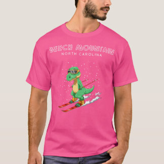 Beech Mountain North Carolina - T-Rex Ski Gift T-Shirt