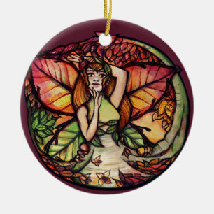Beech Tree Fairy Nature Lovers Ceramic Ornament