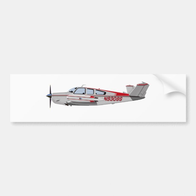Beech V-35 Bonanza 453453 Bumper Sticker (Front)