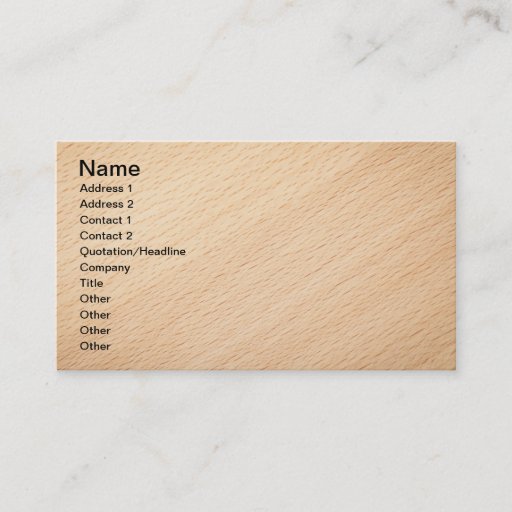 Customizable Beech Wood Texture For Background 2 Business Card Templates