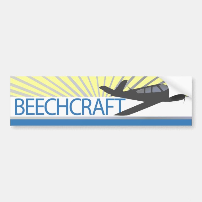 Beechcraft Aircraft Bumper Sticker (Front)