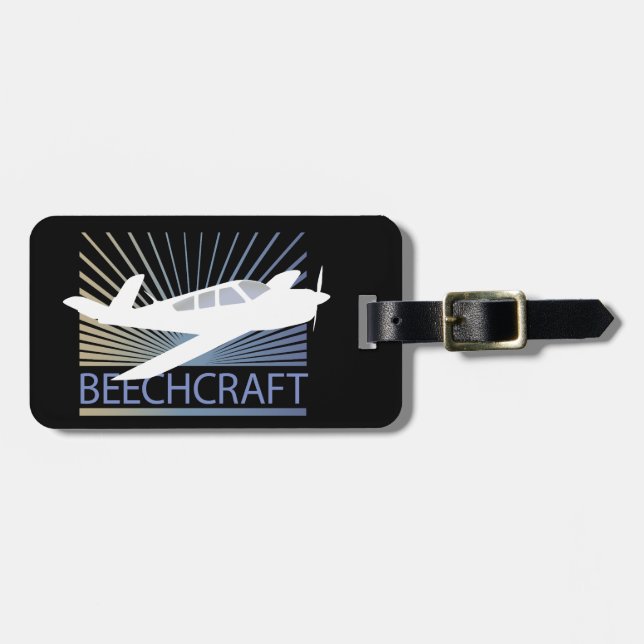 Beechcraft Aircraft Luggage Tag (Front Horizontal)