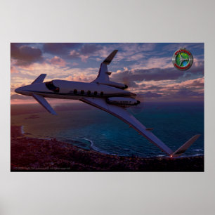 Beechcraft Starship — Corpus Christi Twilight Poster