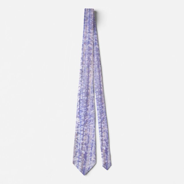 Beechwood Blue Watercolor Abstract Neck Tie (Front)
