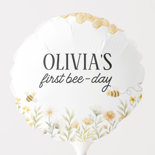 Beeday Bee Birthday Balloon (Front)