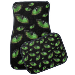 Beedy Green Cats Eyes, Car Floor Mat