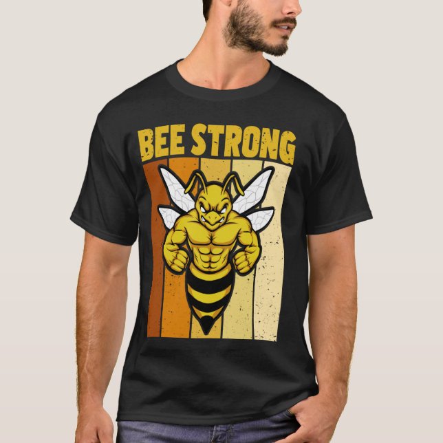 beedybuilder bodybuilding bee imker weightlifting  T-Shirt (Front)