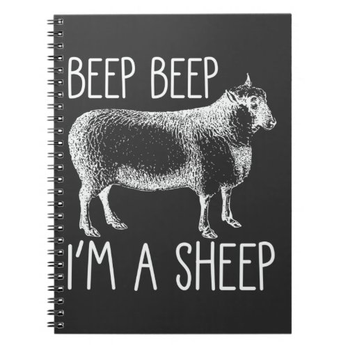 Beeep Im a Sheep Lover woolly Animals Farmer Notebook