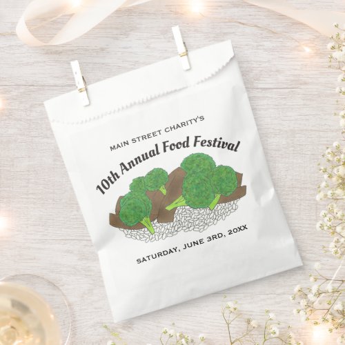 Beef and Broccoli Chinese Restaurant Food Festival Favor Bag