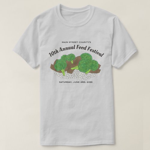 Beef and Broccoli Chinese Restaurant Food Festival T_Shirt