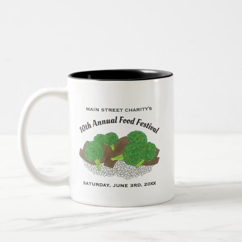 Beef and Broccoli Chinese Restaurant Food Festival Two_Tone Coffee Mug