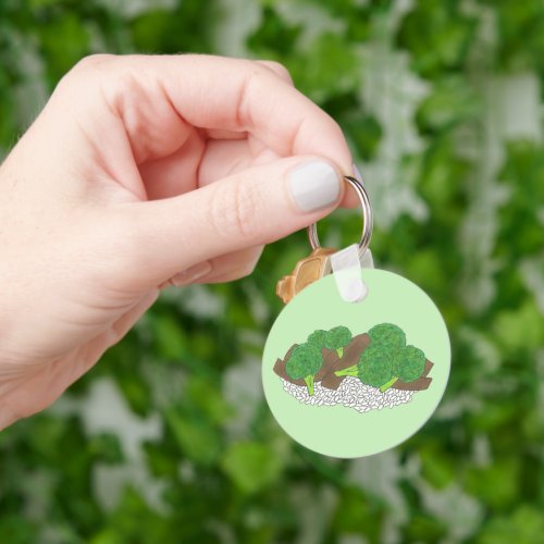Beef and Broccoli Chinese Takeaway Takeout Food Keychain