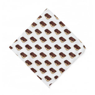 Beef brisket cartoon illustration bandana