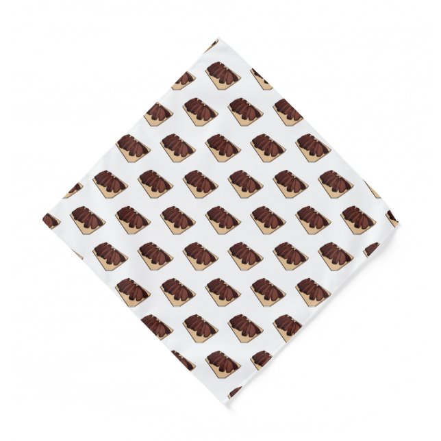 Beef brisket cartoon illustration bandana (Front)