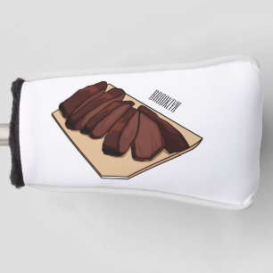 Beef brisket cartoon illustration golf head cover