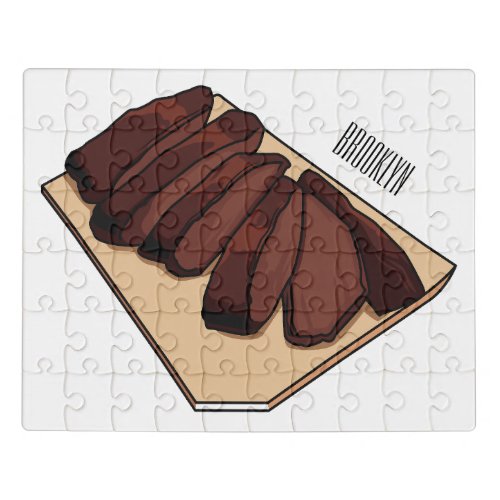 Beef brisket cartoon illustration jigsaw puzzle