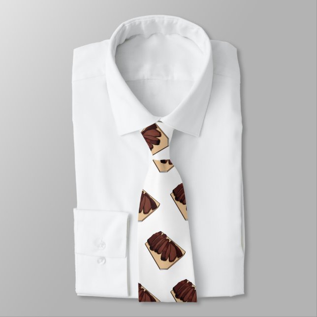 Beef brisket cartoon illustration neck tie (Tied)