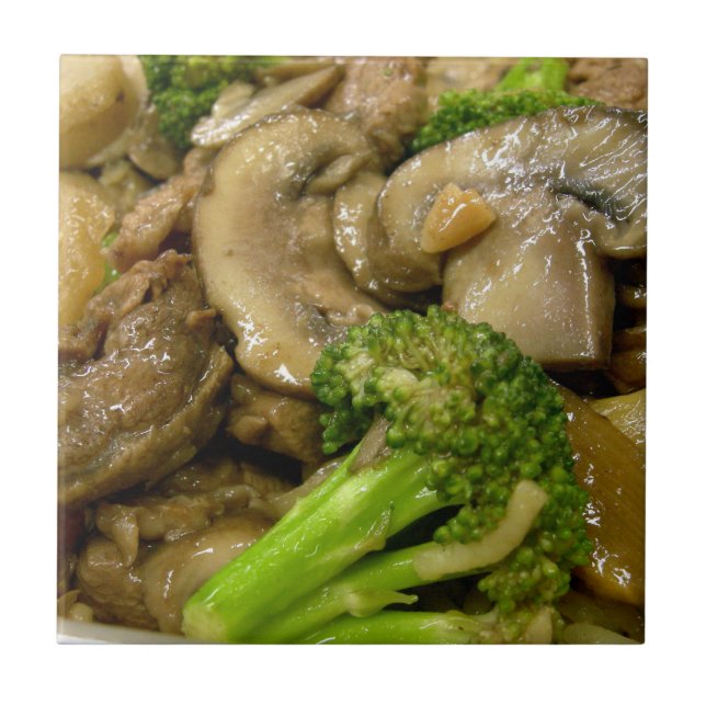 Beef, broccoli & mushroom stir fry tile (Front)