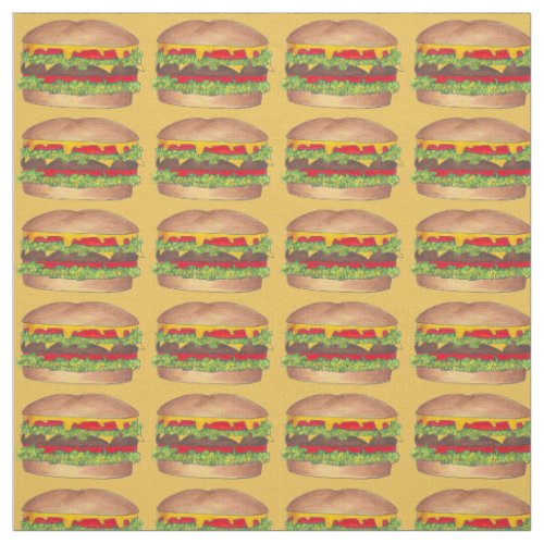 Beef Burger Cheese Fast Food Cheeseburger Fabric
