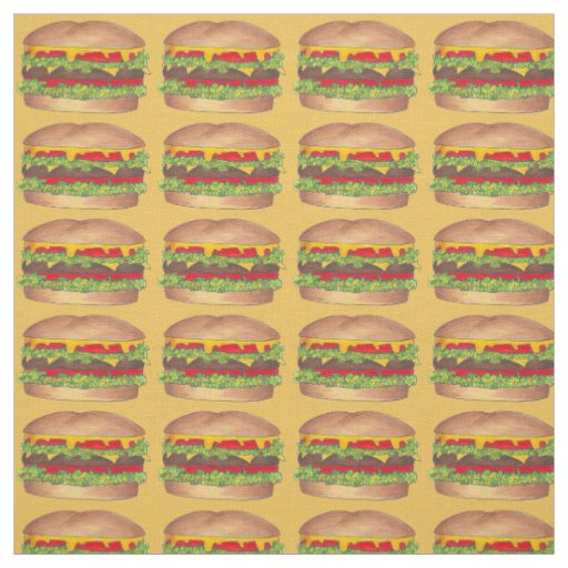 Beef Burger Cheese Fast Food Cheeseburger Fabric