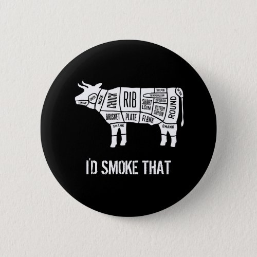 Beef Butcher Chef Cook Funny Smoke That Button