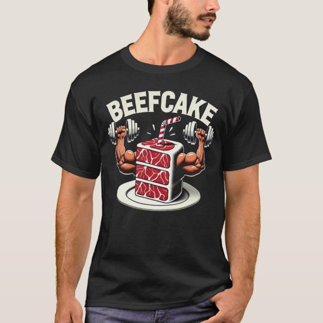 Beef Cake - Funny Gym T-Shirt (Front)