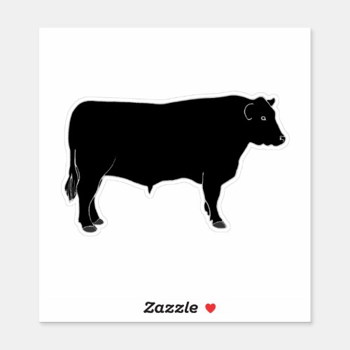 Beef Cattle _ Black Angus Bull Sticker