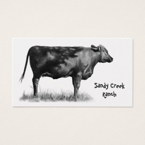 Beef, Cattle, Cow: Agriculture, Farm: Pencil Art Business Cards