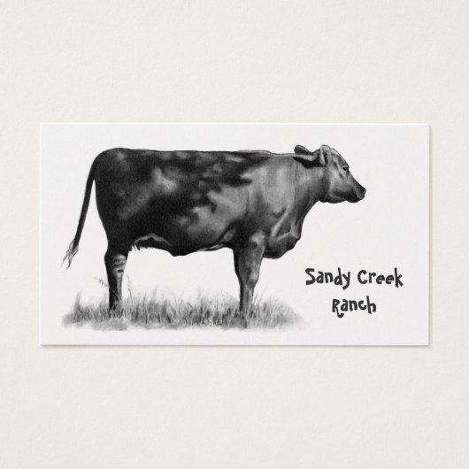 Beef, Cattle, Cow: Agriculture, Farm: Pencil Art (Front)