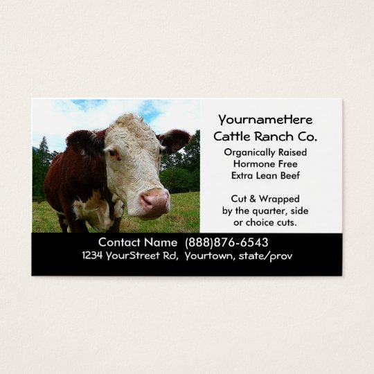 Beef Cattle Farming or Butchering Business Card