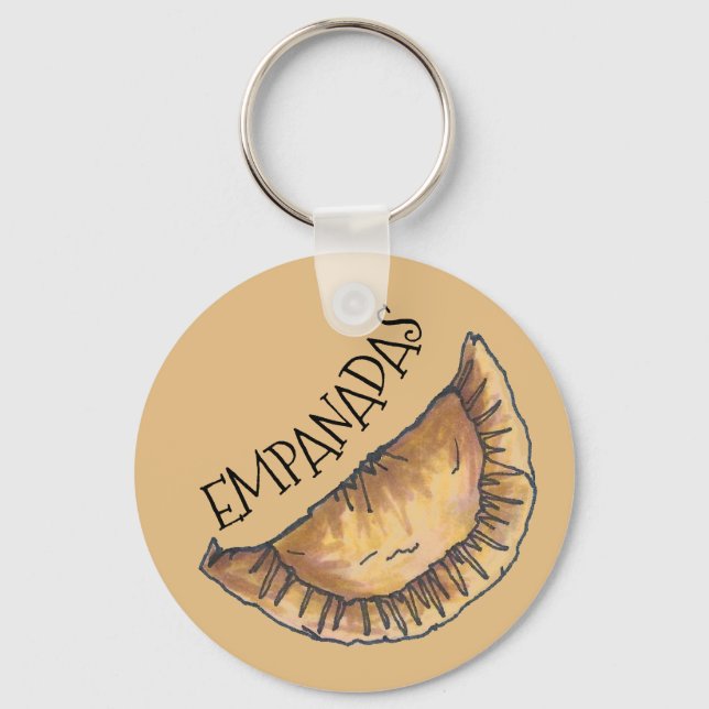 Beef Empanadas Spanish Latin American Food Pastry Keychain (Front)