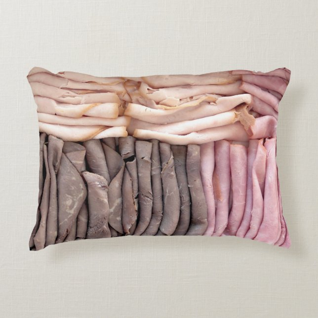 Beef Ham Turkey Platter Accent Pillow (Front)