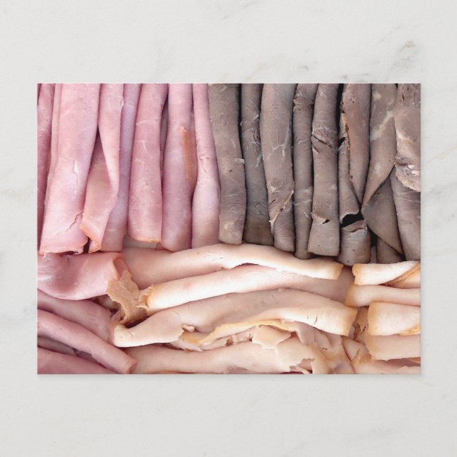 Beef Ham Turkey Platter  Postcard (Front)