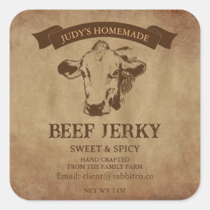 Beef Jerky Label Sticker